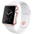 Умные часы Apple Watch edition 38mm, розовое золото 18-карат - Белый спортивный ремешок
