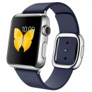 Умные часы Apple Watch 38mm, Стальные - Тёмно-синий ремешок с современной пряжкой